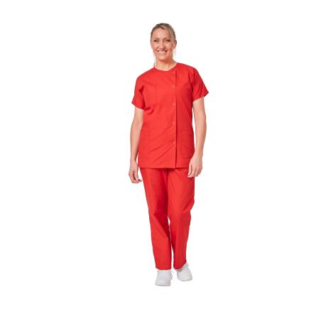 Tenue de travail medical rouge Tunqiiue medical rouge pantalon medical rouge femme