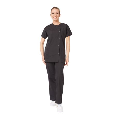 Ensemble de travail Femme noir estheticienne tunique et pantalon