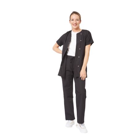 Ensemble de travail Femme noir estheticienne tunique et pantalon