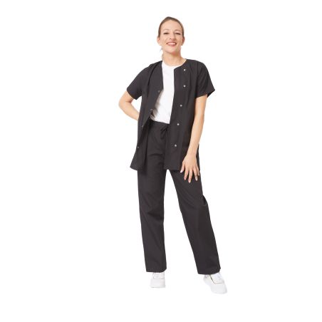 Ensemble de travail Femme noir estheticienne tunique et pantalon