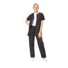 Ensemble de travail Femme noir estheticienne tunique et pantalon