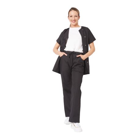 Ensemble de travail Femme noir estheticienne tunique et pantalon