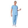 Tenue de travail medcial femme tunique medicale pantalon elastiqué bleu ciel 