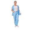 Tenue de travail medcial femme tunique medicale pantalon elastiqué bleu ciel 