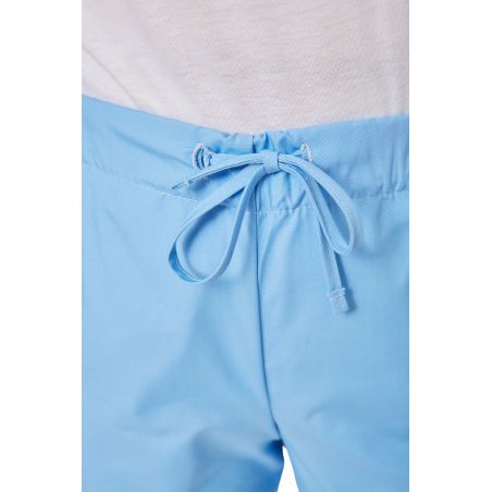 Tenue de travail medcial femme tunique medicale pantalon elastiqué bleu ciel 