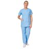 Tenue de travail medcial femme tunique medicale pantalon elastiqué bleu ciel 