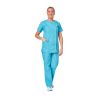 Ensemble de travail medical femme blouse medical et pantalon medical turquoise