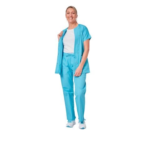 Ensemble de travail medical femme blouse medical et pantalon medical turquoise