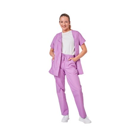 Blouse medical et pantalon de medical violet femme pour tenue infirmiere aide soignante