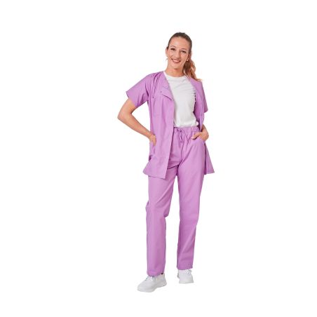 Blouse medical et pantalon de medical violet femme pour tenue infirmiere aide soignante