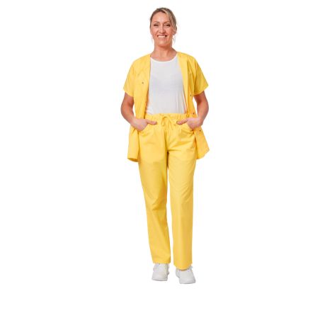 Tunique medicale Jaune poussin Pantalon elastique Jaune femme medical industrie nettoyage