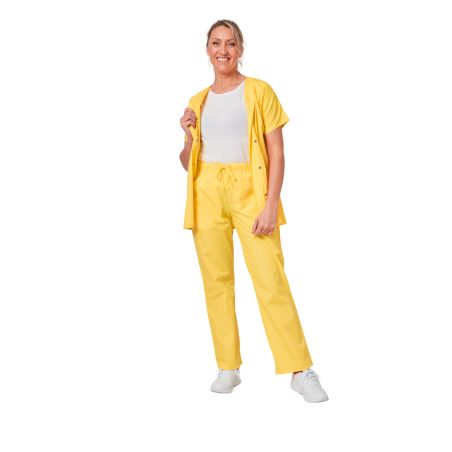 Tunique medicale Jaune poussin Pantalon elastique Jaune femme medical industrie nettoyage