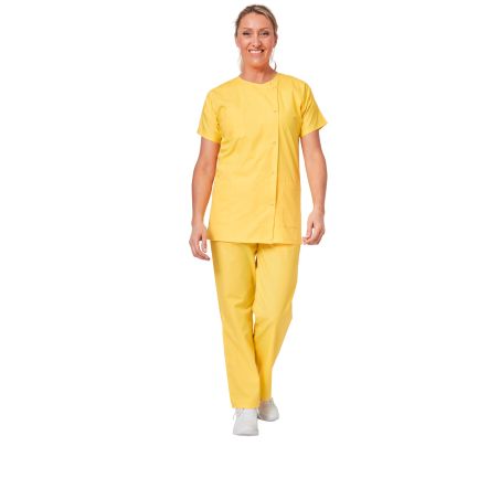 Tunique medicale Jaune poussin Pantalon elastique Jaune femme medical industrie nettoyage