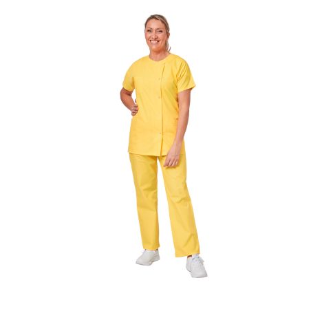 Tunique medicale Jaune poussin Pantalon elastique Jaune femme medical industrie nettoyage