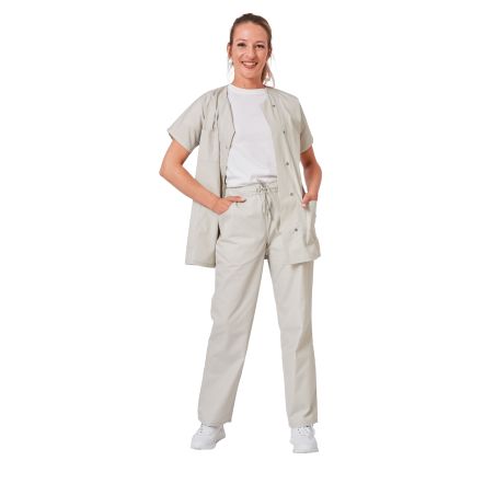 Tenue de travail femme Tunique de travail pantalon de travail Gris Medical esthetique Menage