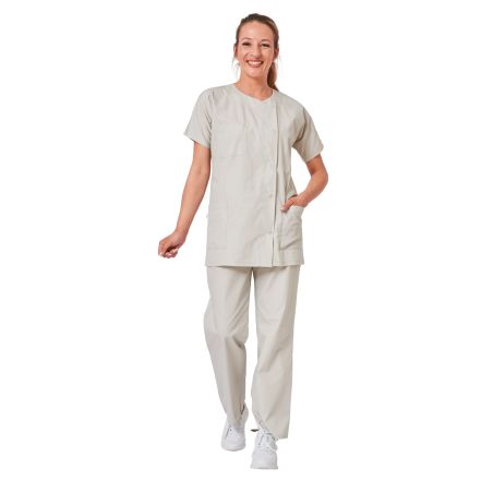 Tenue de travail femme Tunique de travail pantalon de travail Gris Medical esthetique Menage