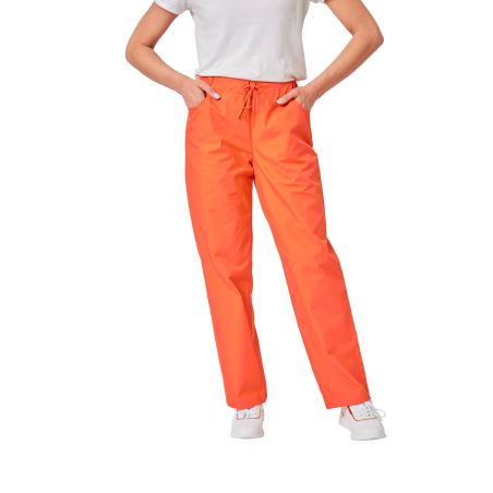 Ensemble de travail Orange pour femme tunique et pantalon