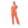 Ensemble de travail Orange pour femme tunique et pantalon