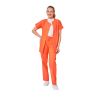 Ensemble de travail Orange pour femme tunique et pantalon