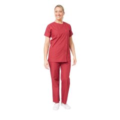 Tunique de travail femme bordeux & pantalon de travail elastique