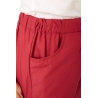Ensemble médical femme bordeaux – tunique col rond et pantalon – vue 10