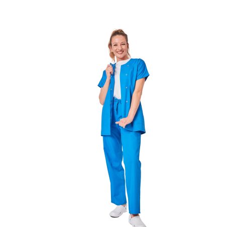 Ensemble medical blouse medicale bleu et pantalon medicale bleu