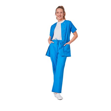 Ensemble medical blouse medicale bleu et pantalon medicale bleu