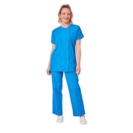 Ensemble medical blouse medicale bleu et pantalon medicale bleu