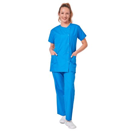 Ensemble medical blouse medicale bleu et pantalon medicale bleu