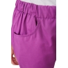 Ensemble médical femme violet foncé – tunique col rond et pantalon – vue 7