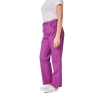 Ensemble médical femme violet foncé – tunique col rond et pantalon – vue 8