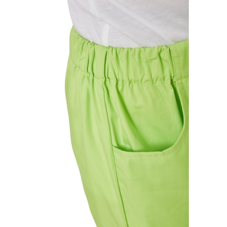 Ensemble médical femme vert pomme – tunique col rond et pantalon – vue 7