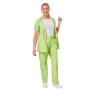 Ensemble médical femme vert pomme – tunique col rond et pantalon – vue 9