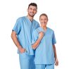 Blouse medical Homme Femme Col V couleur Ciel Infirmiere veterinaire ergo Kine