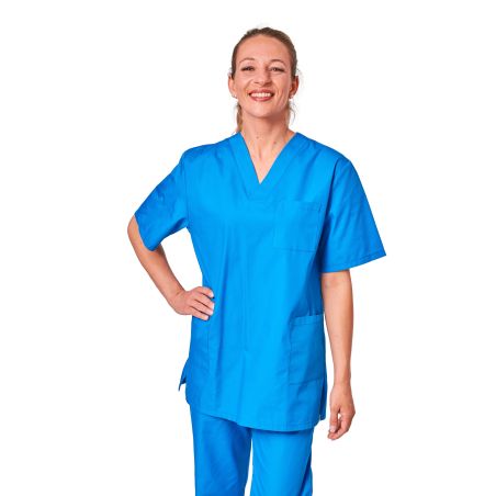 Blouse veterinaire kine tunique de bloc bleu majorel Homme Femme