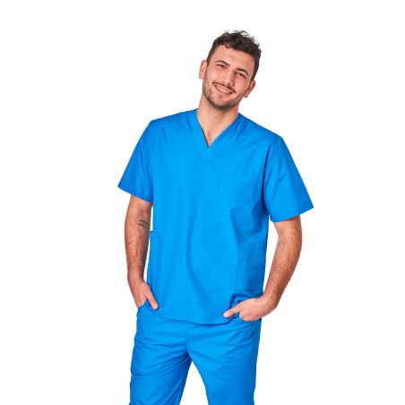 Blouse veterinaire kine tunique de bloc bleu majorel Homme Femme