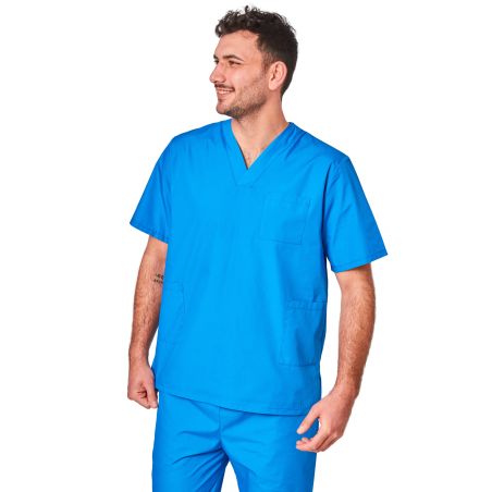 Blouse veterinaire kine tunique de bloc bleu majorel Homme Femme