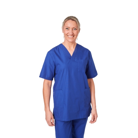 Tunique medical col v veterinaire Couleur bleu Bug Kine mariniere