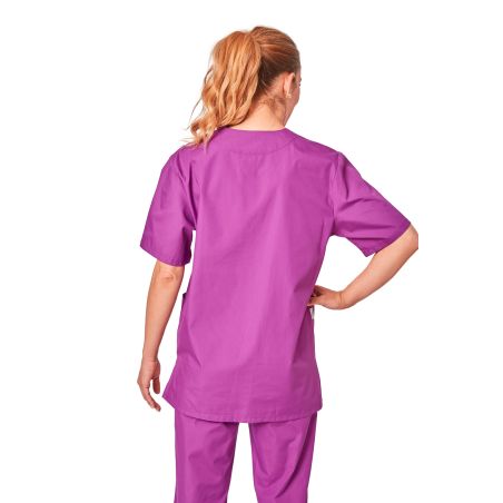 Blouse vétérinaire Violet Foncé Blouse infirmiere col v Kiné ergo