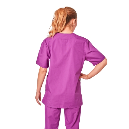 Blouse vétérinaire Violet Foncé Blouse infirmiere col v Kiné ergo