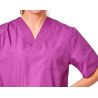 Blouse vétérinaire Violet Foncé Blouse infirmiere col v Kiné ergo