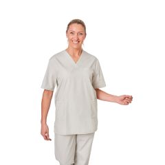 Tunique medciale gris Tunique de travail Col V veterinaire ergo Kine Pharmacie