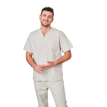 Tunique medciale gris Tunique de travail Col V veterinaire ergo Kine Pharmacie 