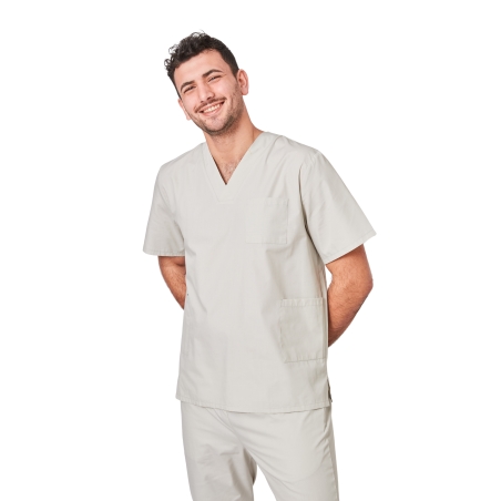 Tunique medciale gris Tunique de travail Col V veterinaire ergo Kine Pharmacie 