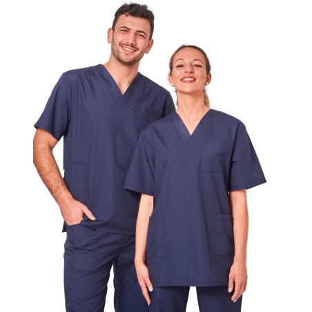 Blouse medical Marine Homme Femme Kine Infirmiere ergo pharmacien Vétérinaire