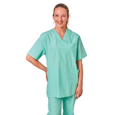 Tunique medical vert Nil Col 3 Homme femme infirmiere Hopital Clinique Dentisite