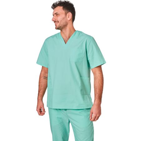 Tunique medical vert Nil Col 3 Homme femme infirmiere Hopital Clinique Dentisite