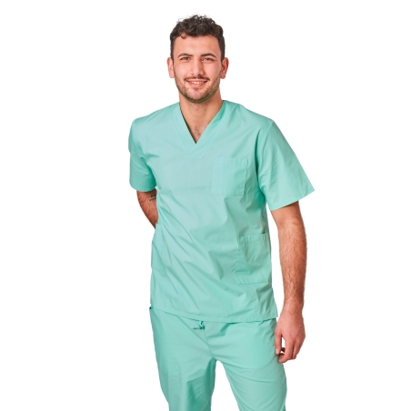 Tunique medical vert Nil Col 3 Homme femme infirmiere Hopital Clinique Dentisite