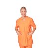 Tunique de travail Orange Homme Femme Col V Blouse medicale orange