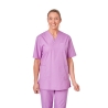 Blouse medicale Violet Tunique de travail Col V Homme Femme Kine dentisite veterinaire